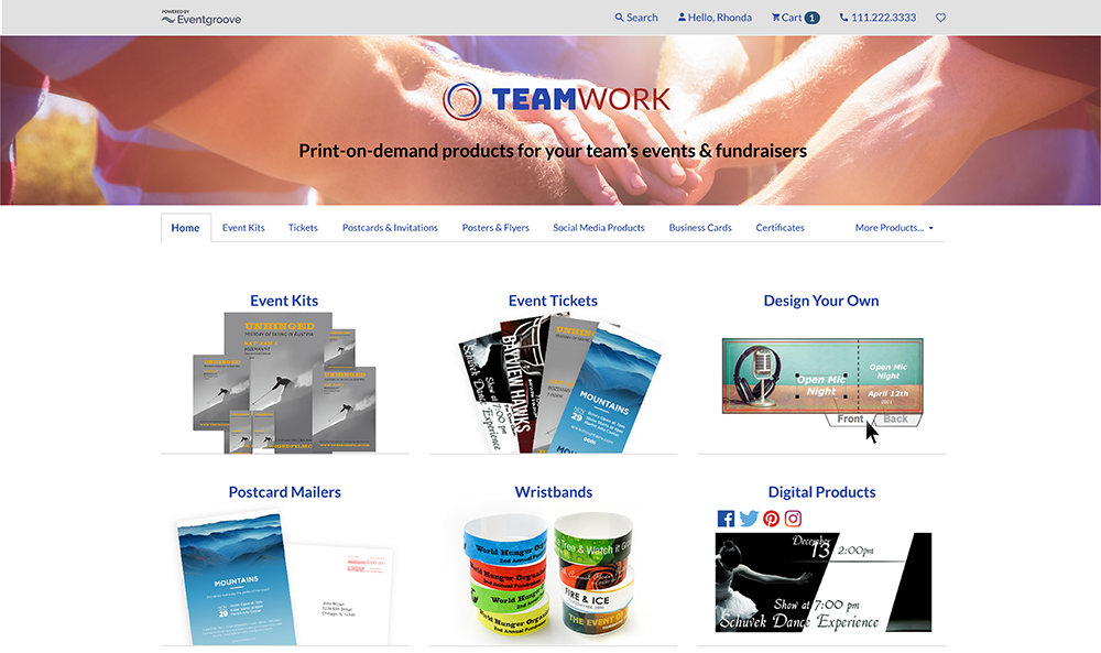 Sports product page