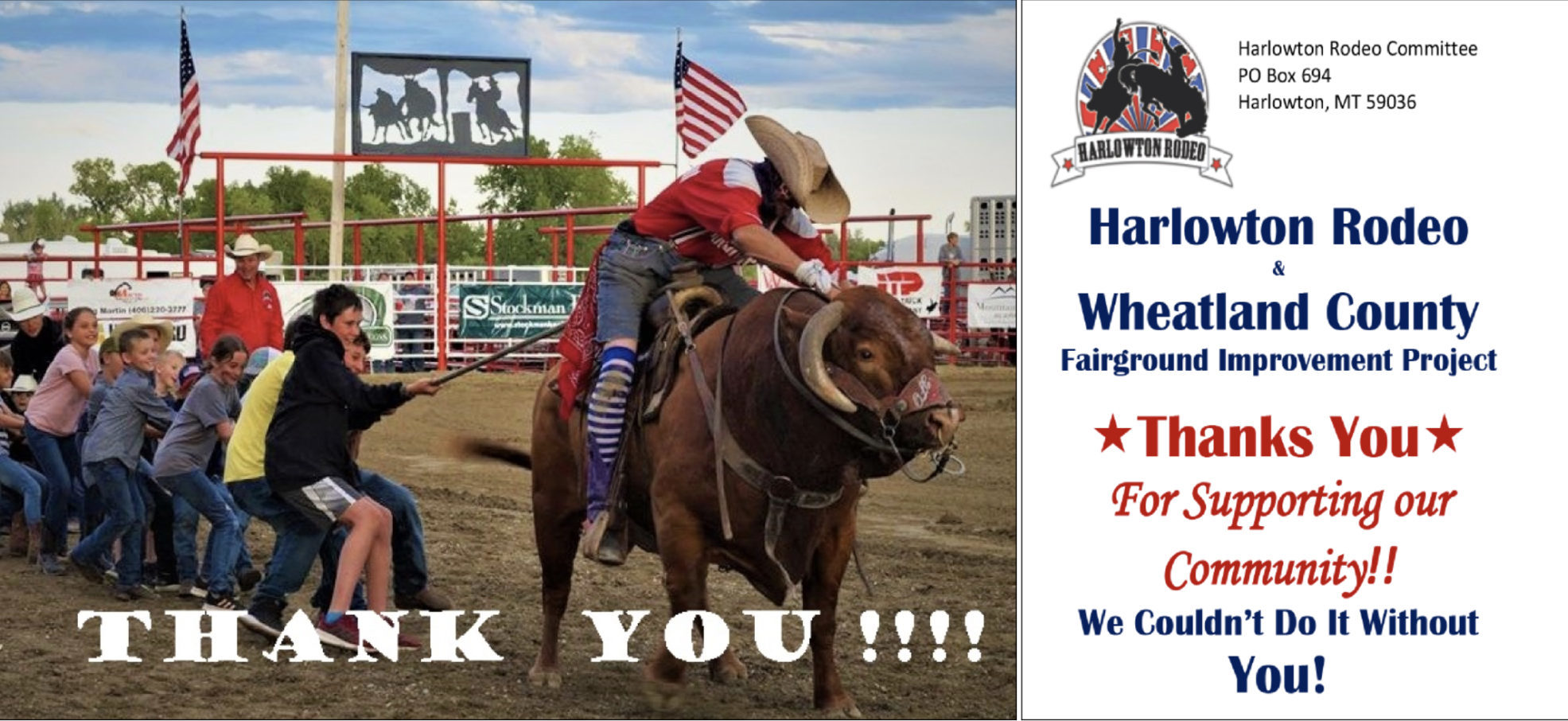 Harlowton Rodeo Direct Mail Postcard