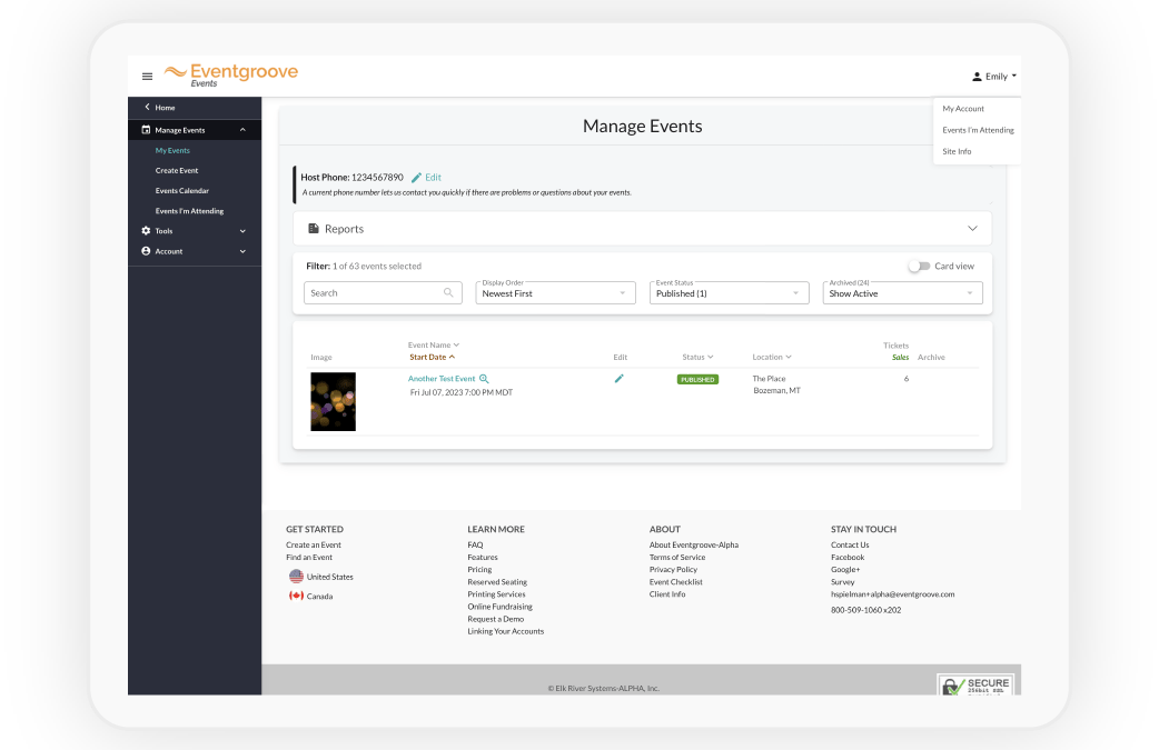 Exciting Eventgroove Events Dashboard Update!